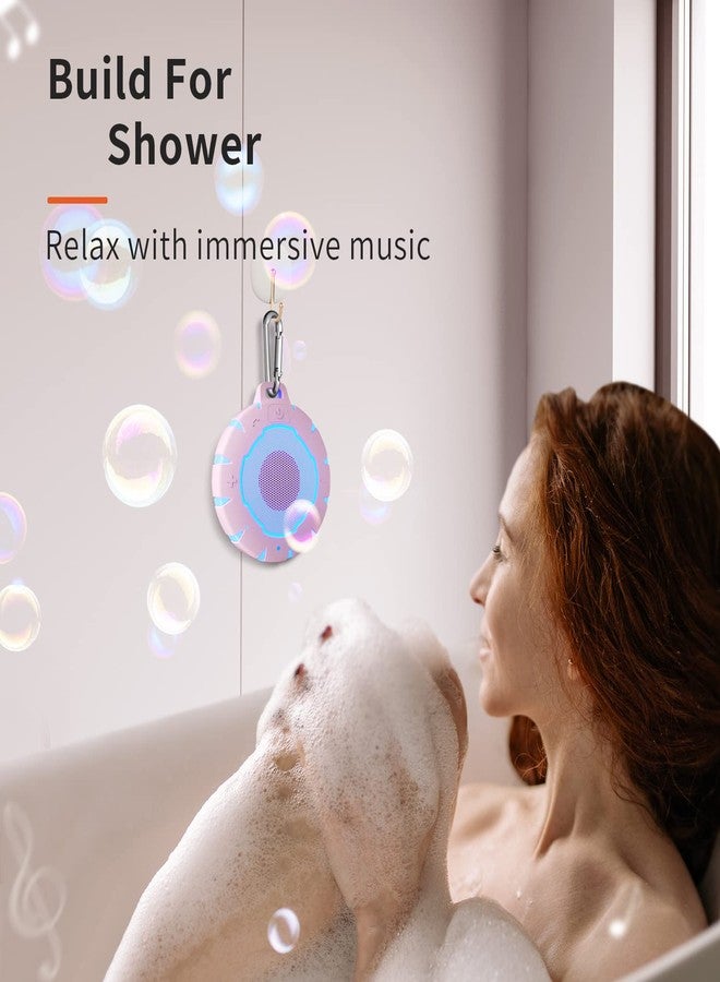 HEYSONG Waterproof Bluetooth Speaker, IPX7 Mini Shower Speaker with HD Sound, LED Light, Floating, Lightweight Portable Speakers for Travel, Pool, Beach, Biking, Kayak, Gifts for Kids, Women - Image 2