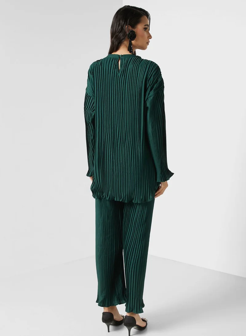 Khizana Pleated Tunic & Pant Set