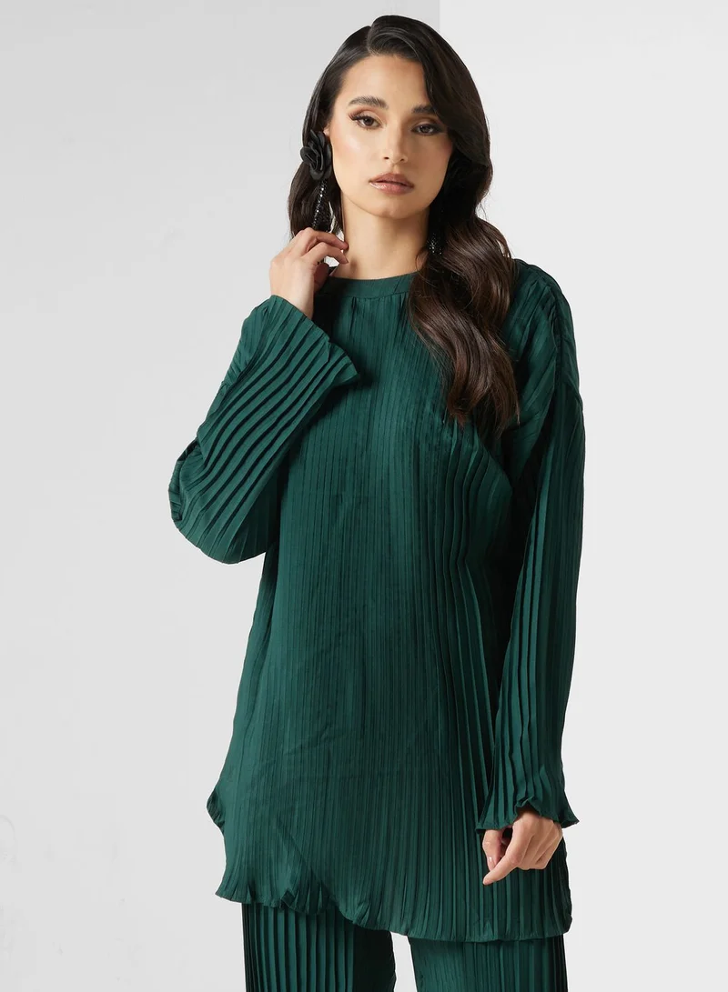 Khizana Pleated Tunic & Pant Set