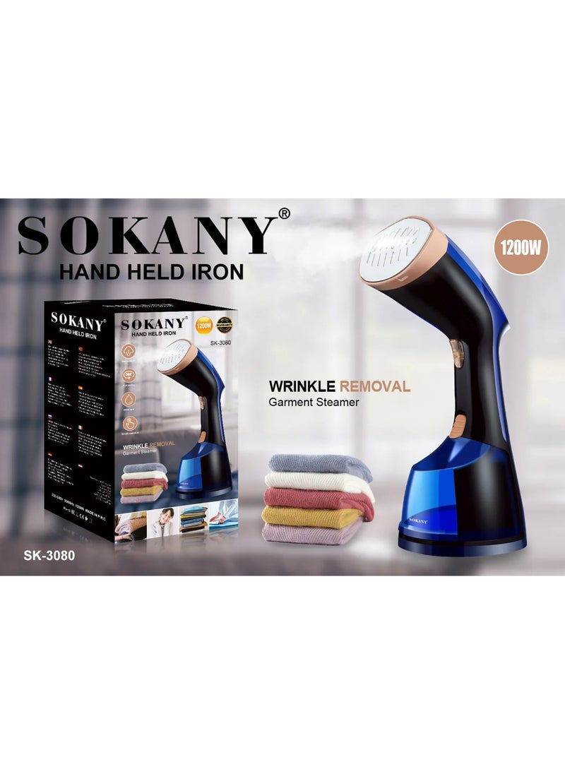 sokany Handheld Clothes Garment Steamer - 250 ml Tank/1200 W sk-3080  - Image 1