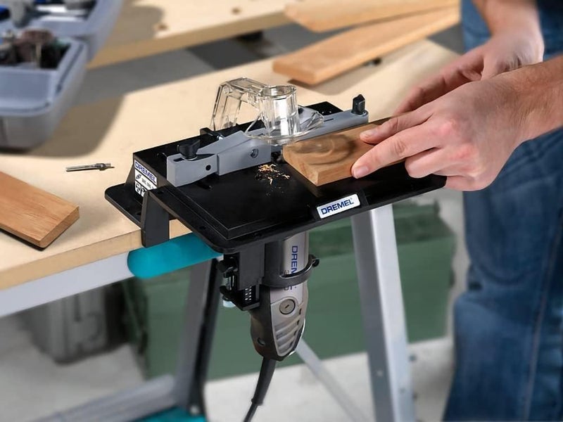DREMEL 231 أداة دوارة محمولة طراز شابير وطاولة راوتر - ملحق للأعمال الخشبية - مثالي للصنفرة، والتشكيل، وتقليم الحواف - Image 5