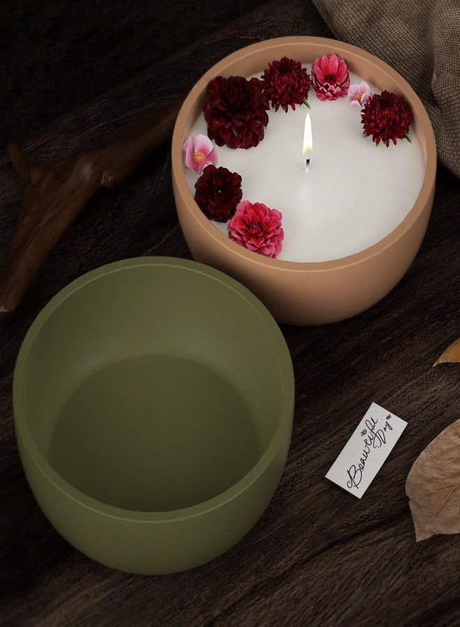 japleed Big Round Bowl Resin Mold 8.2in Large Silicone Container Epoxy Resin Concrete Mold Candle Holder Trinket Box Mold Succulent Plant Pot Bathroom Vanity Tray Mold Storage Craft Making Decoration - Image 4
