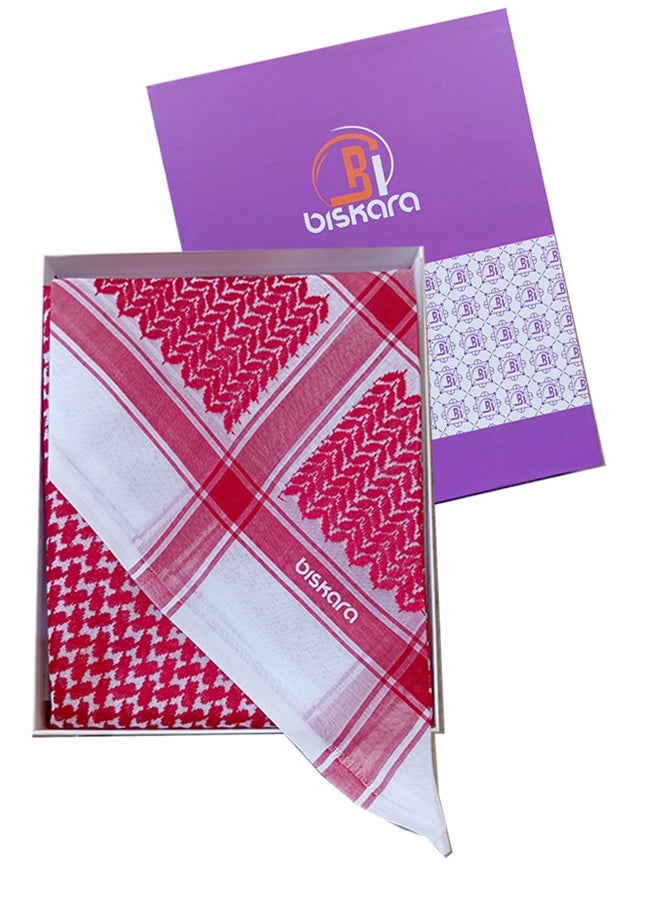 biskara Shemagh Biskara Red Excellent Material 