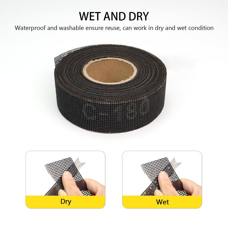 SCOTTCHEN Sanding Rolls/Plumbing Sanding Cloth 1-1/2" x 11yd (33 ft) / Plumber's Double Side Open Mesh/Silicon Carbide Grit #180-1Roll - Image 3