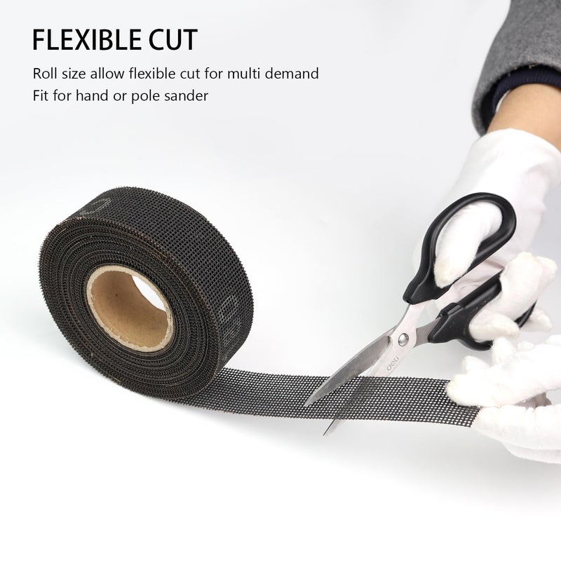 SCOTTCHEN Sanding Rolls/Plumbing Sanding Cloth 1-1/2" x 11yd (33 ft) / Plumber's Double Side Open Mesh/Silicon Carbide Grit #180-1Roll - Image 4
