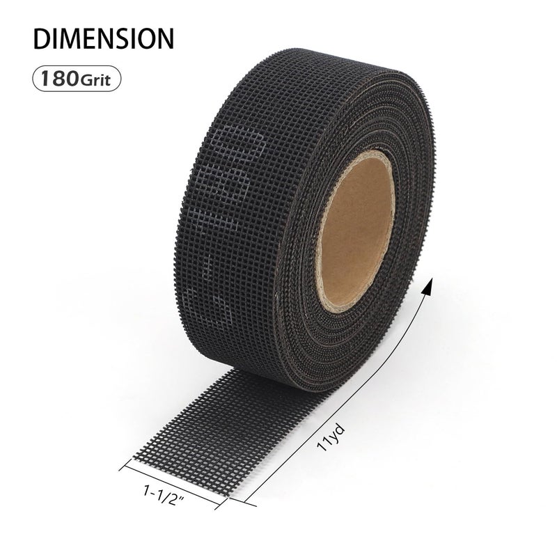 SCOTTCHEN Sanding Rolls/Plumbing Sanding Cloth 1-1/2" x 11yd (33 ft) / Plumber's Double Side Open Mesh/Silicon Carbide Grit #180-1Roll - Image 5