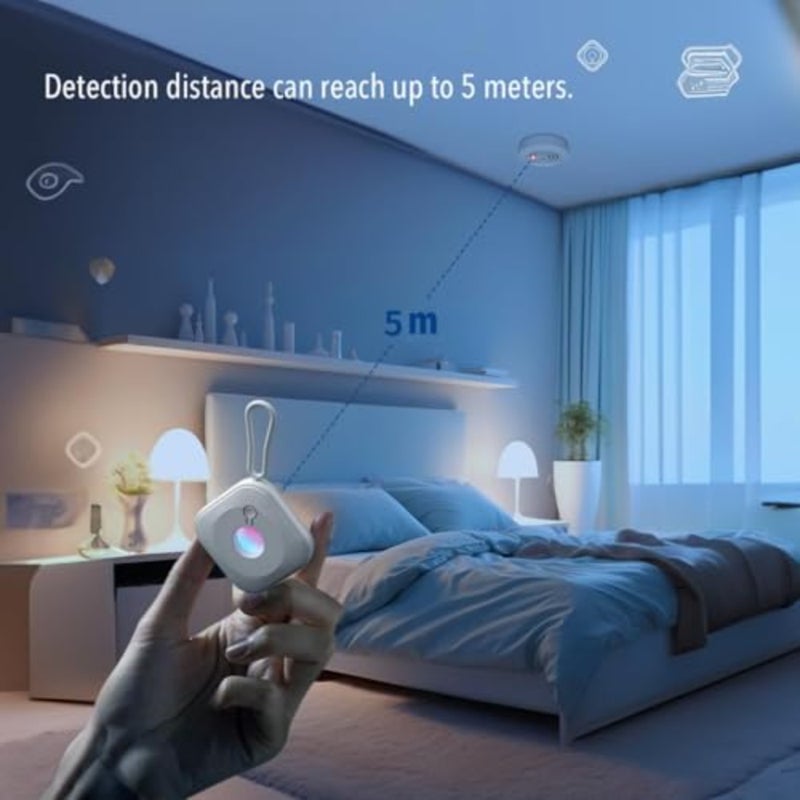كاشف الكاميرا الخفية لحمامات المكاتب والفنادق، بلاستيك ABS، أبيض، تصميم محمول وسري - Image 3