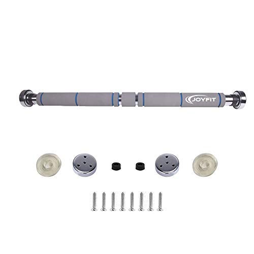 Joyfit Home Exercise Pull Up Bar | 200 KG Load Capacity | Door Safety Cap With Perfect Door Frame Fit | Chin up Bar with Easy Installation | Extra density Long Foam Grips for Upper & Lower Body Exercises for Men & Women | Adjustable (65 - 95 CM) - Image 1