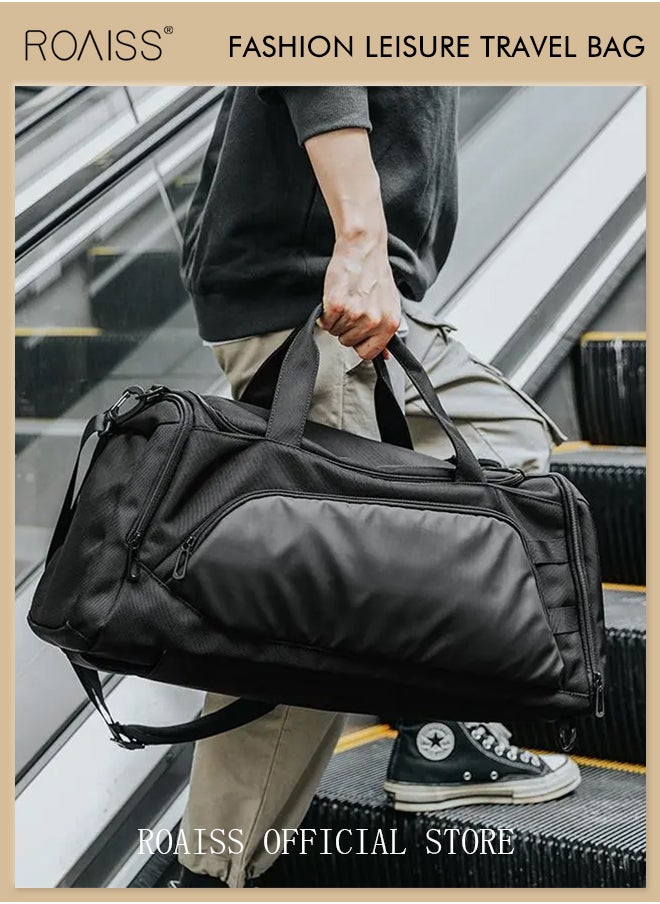 roaiss - Large-Capacity Shoulder Bag Outdoor Sports Portable Fitness Bag Dry and Wet Separation with Independent Shoe Compartment Suitable for Short-Distance Travel  for Men & Women Multi-Occasion Application of Sports Bag - Image 1