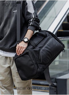 roaiss Large-Capacity Shoulder Bag Outdoor Sports Portable Fitness Bag Dry and Wet Separation with Independent Shoe Compartment Suitable for Short-Distance Travel  for Men & Women Multi-Occasion Application of Sports Bag  - Image 2