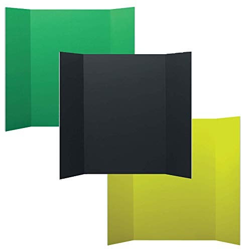 لوحات عرض فوم فليبسايد 36 × 48 لمشاريع العروض والمعارض العلمية ومشاريع المدارس وعروض الفعاليات ولوحات الصور القابلة للطي بألوان متنوعة 3 عبوات