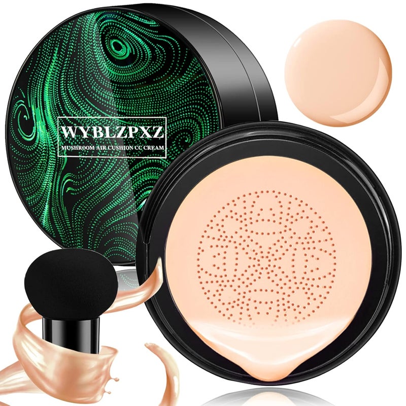 WYBLZPXZ Mushroom Head Air Cushion CC Cream BB Cream Cushion Foundation Moisturizing Full Coverage Foundation Concealer Lasting Foundation Makeup Tone Makeup Base PrimerNatural 