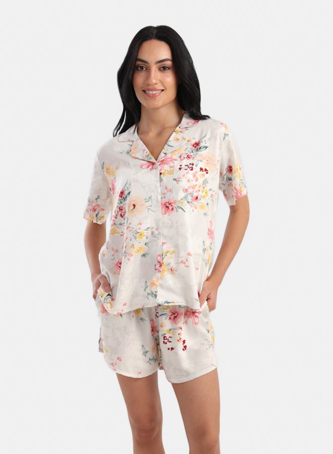 Carina Floral Printed Pyjama Shorts - Image 4
