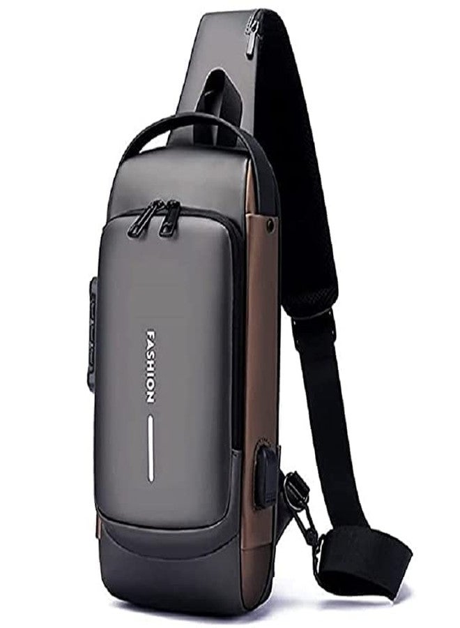 VENJA (LABEL) venja Anti-theft Waterproof Cross body Bags Combination Shoulder Backpack Sling Bag For USB Charging Port Password Lock With Outdoor Travelling (1Pcs) - Image 1