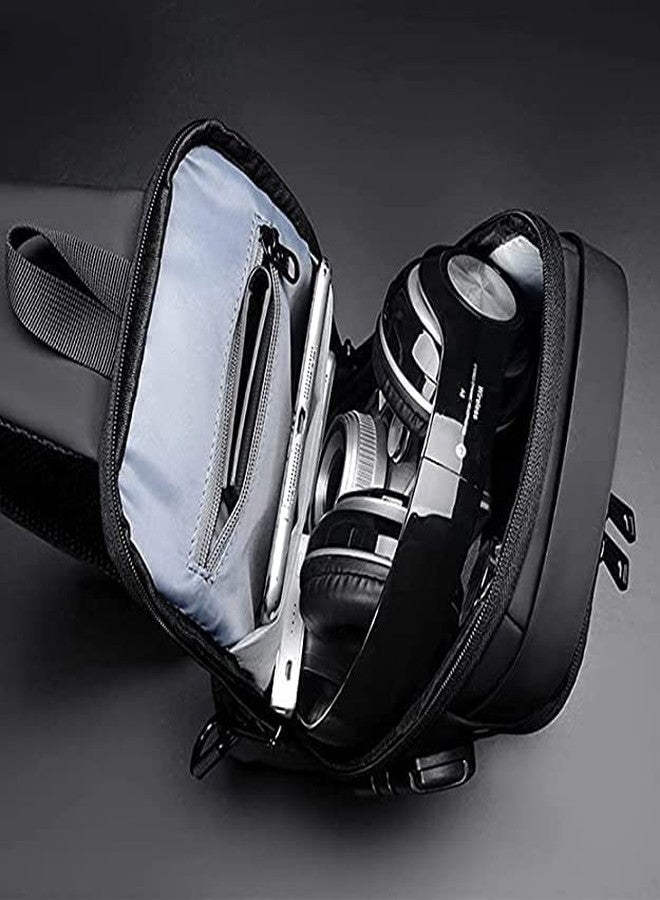 VENJA (LABEL) venja Anti-theft Waterproof Cross body Bags Combination Shoulder Backpack Sling Bag For USB Charging Port Password Lock With Outdoor Travelling (1Pcs) - Image 3