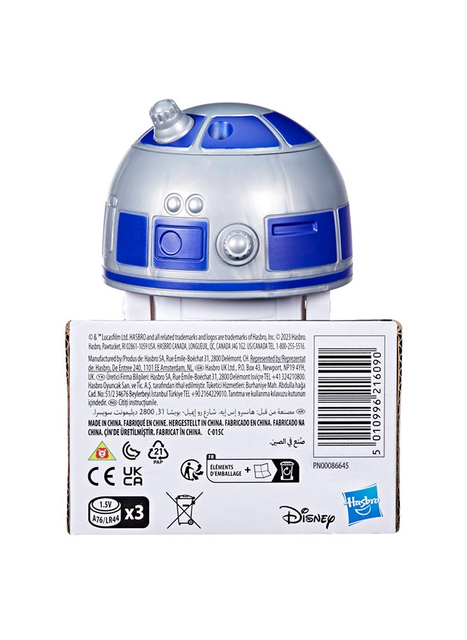 STAR WARS درويدابلز R2-D2، تمثال إلكتروني من حرب النجوم بقياس 4 إنش، ألعاب تفاعلية للأولاد والبنات من عمر 4 سنوات  - Image 2