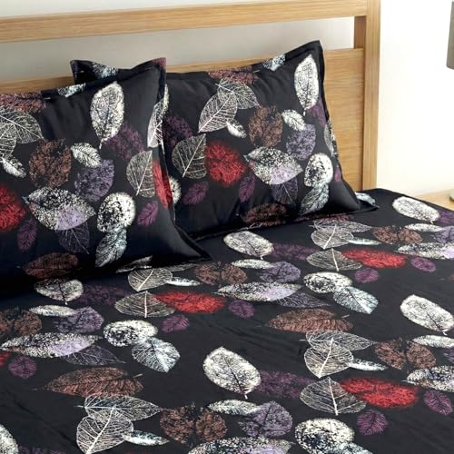 Fashion String Microfibre 144TC Black Forest Fitted Double (72 X 78) Bedsheet with 2 Pillow Covers - Image 3