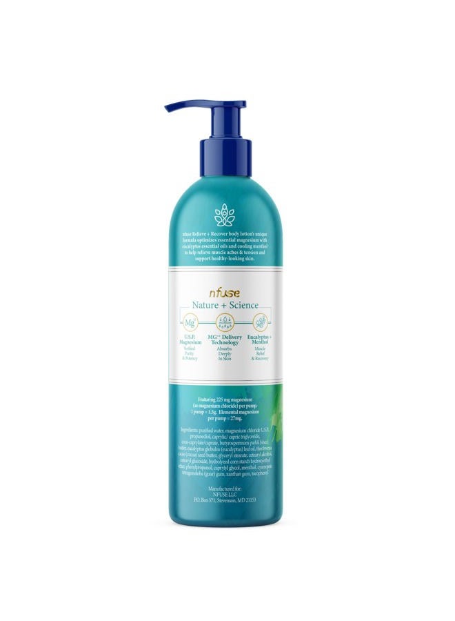 nfuse Natural Magnesium Body Lotion | Mg++ Delivery Technology | Pure Magnesium Chloride U.S.P. | Fragrance Free - Unscented: Calm + Replenish - 8 oz - Image 2