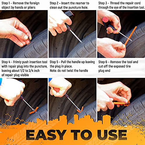 Vehiclex Tire Repair Kit for Plug and Patch - Vehiclex Essential Kit for Car, Motorcycle, ATV, Tractor, Lawn Mower - Image 3