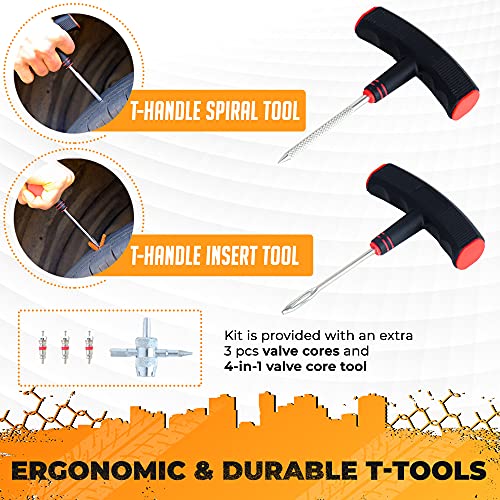 Vehiclex Tire Repair Kit for Plug and Patch - Vehiclex Essential Kit for Car, Motorcycle, ATV, Tractor, Lawn Mower - Image 2