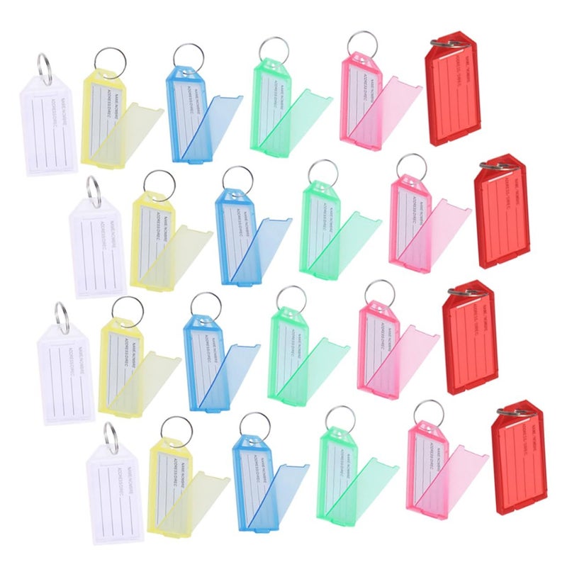 60 PCS Luggage Tags And Key Labels For Travel Identification Black - Image 2