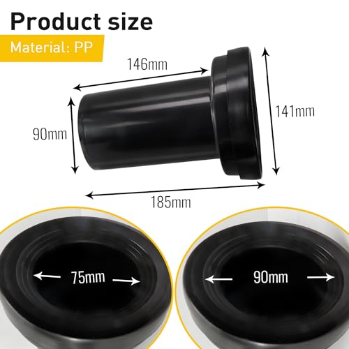 OasisFlow Wall Hung Toilet Pipe Connector, Durable Toilet Parts with Easy Replacement, Compatible with Geberit 152.404.46.1, Bidet & Bidet Parts - Image 3