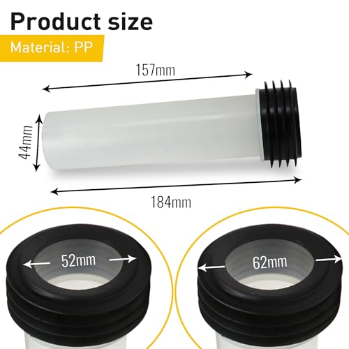 OasisFlow Wall Hung Toilet Pipe Connector, Durable Toilet Parts with Easy Replacement, Compatible with Geberit 152.404.46.1, Bidet & Bidet Parts - Image 2