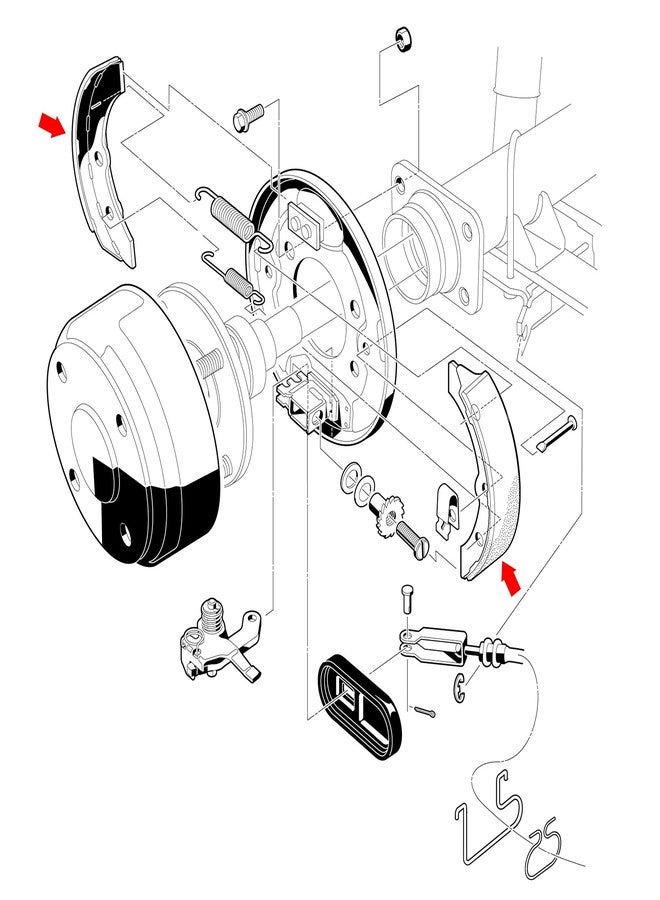 10 ال 0 ال طقم تيل فرامل لعربة الجولف 10L0L لعربات Club Car DS و Carryall من 1981 إلى 1994، رقم القطعة الأصلية 101146302 و 101880701، وعربات EZGO XI-Serial من 1983 إلى 1986، و Yamaha G1 من 1978 إلى 1980، وغيرها. - Image 3
