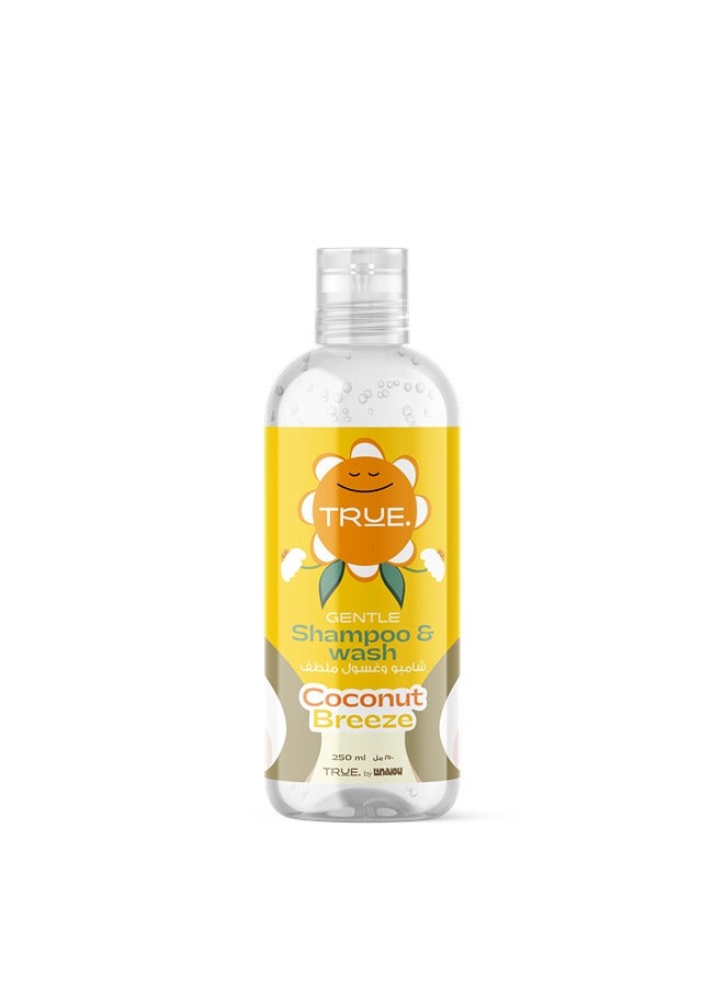 True True Shampoo & Wash Coconut Scent 250 ml - Image 1