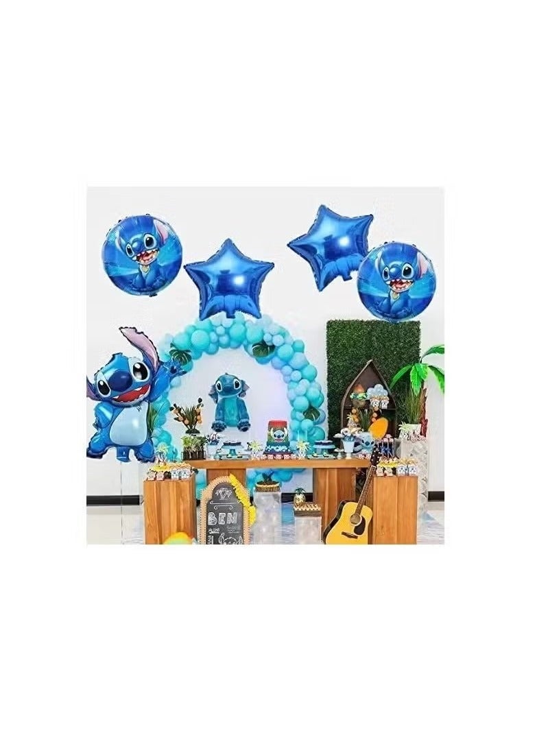 5 piece Stitch shaped aluminum film balloon decoration set - Image 3