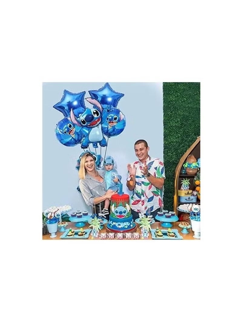 5 piece Stitch shaped aluminum film balloon decoration set - Image 4