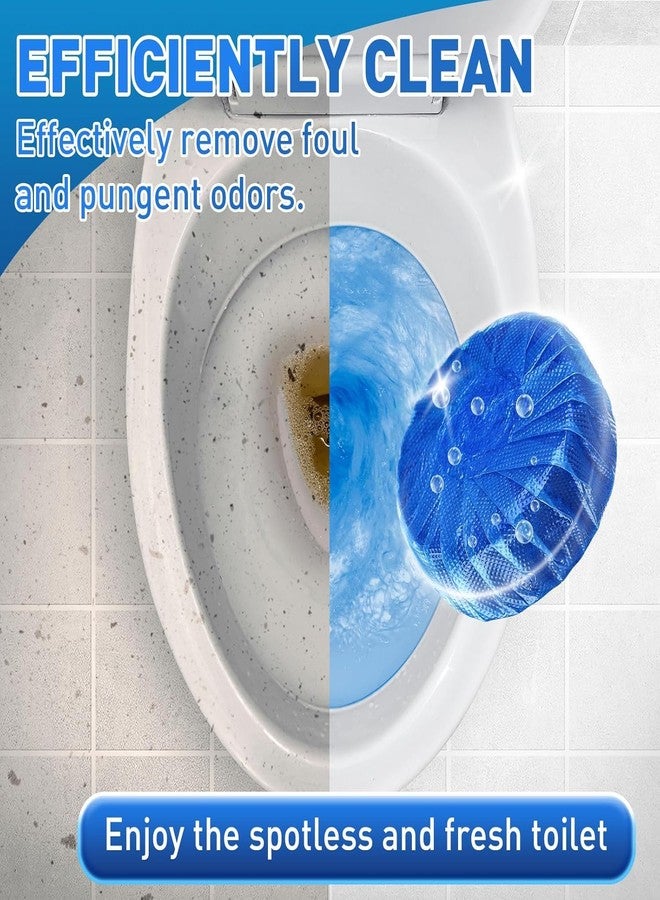 SEMNOX CREATION Automatic Flush Toilet Bowl Cleaner Tablets, Bathroom Toilet Tank Cleaner, Powerful Cleaning Ball Toilet Blue Deep Clean Bubbles, Mild Lemon Scent (Pack of 10) - Image 5