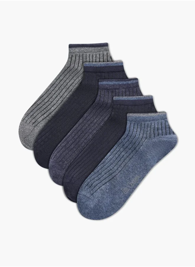 لي كوبر Textured Ankle Length Socks - Set of 5