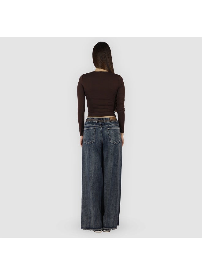 KYVELi Women Chic Button-Up Top- Brown - Image 5