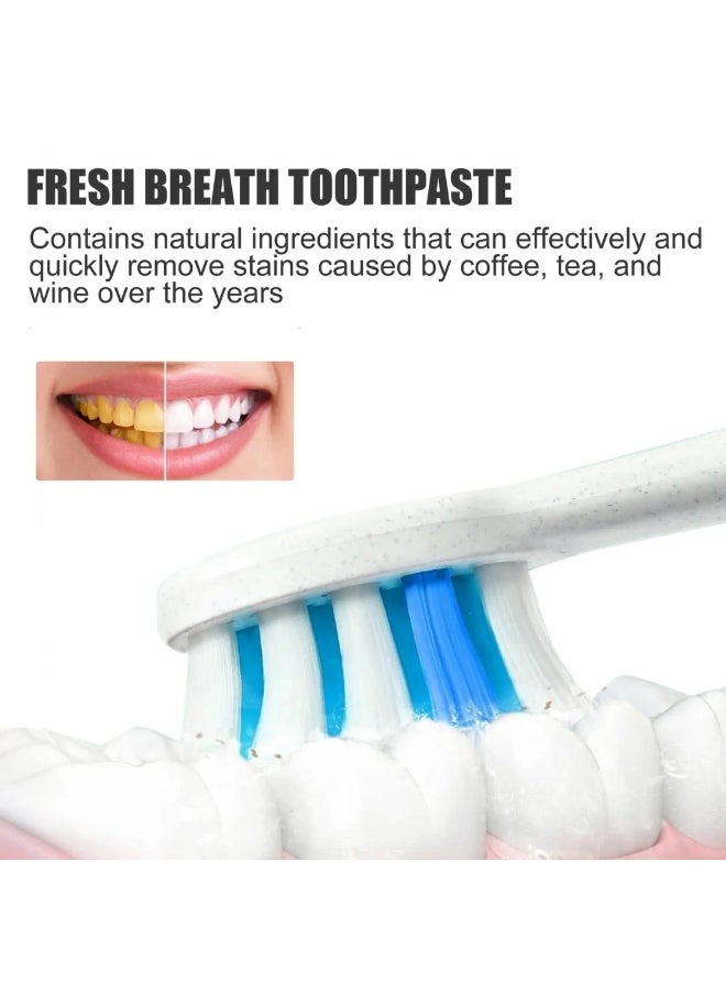 EELHOE - 120g Probiotic Bright White Fresh Toothpaste Super Probiotic 4 Toothpaste for Whitening and Removing Stains Teeth Whitening Toothpaste Advanced Whitening Formula Enamel Protection Ultra Brightening Toothpaste - Image 1