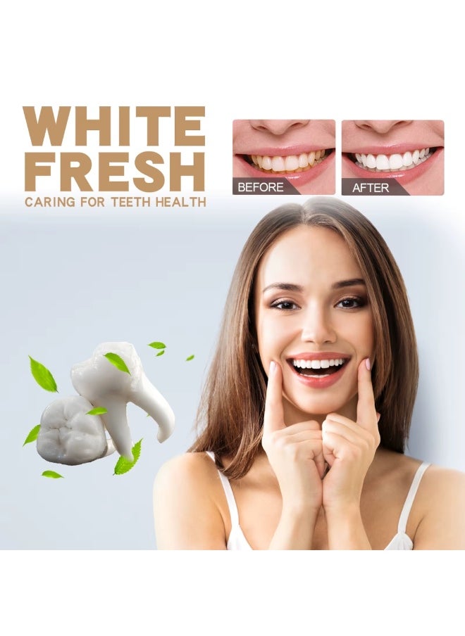 EELHOE - 120g Probiotic Bright White Fresh Toothpaste Super Probiotic 4 Toothpaste for Whitening and Removing Stains Teeth Whitening Toothpaste Advanced Whitening Formula Enamel Protection Ultra Brightening Toothpaste - Image 1