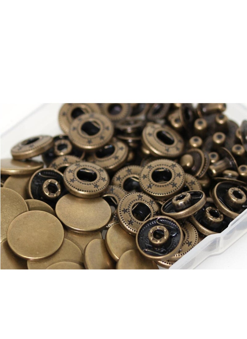 24 Sets Heavy Duty Snap Fasteners,17mm Metal Snap Buttons Press Studs Leather Rivets Snaps with 4 Setter Tools, Suitable for Jeans Fabric Jackets Clothes Bag (Antique Brass) - pzsku/ZC3167859F8B4319127C7Z/45/_/1716970576/38d7b01b-e757-4c25-b396-1048c1dac08a