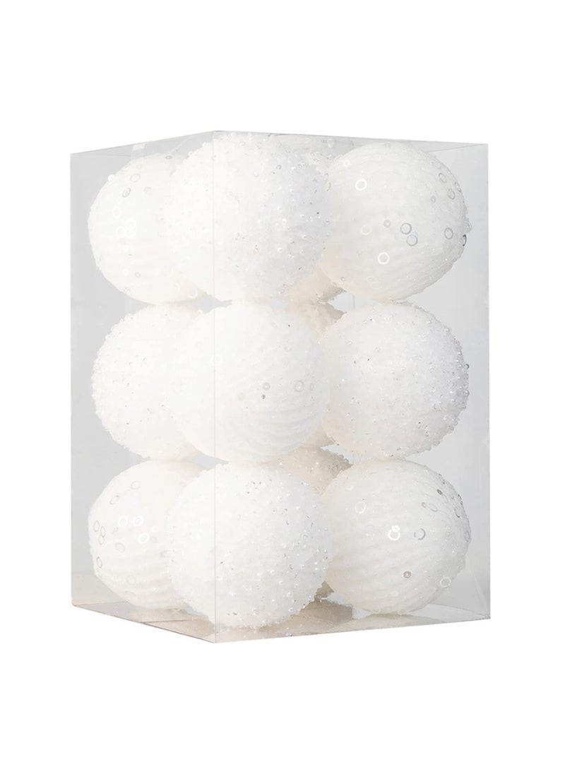 Christmas Tree Ornaments 8cm/10cm Balls 8cm white -12 Pack - pzsku/ZC3167D435A7DD1D00B80Z/45/_/1731523516/24824b0a-acad-421b-930b-1572f75c459c