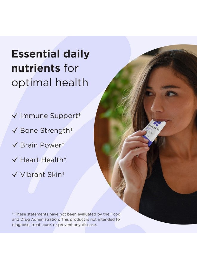 Healthycell Bioactive Daily Liquid Multivitamin for Men & Women - 20+ Essential Vitamins, Minerals & Antioxidants for Brain, Heart, Immunity, Energy, Skin & Hair Support - 30 Gel Packs - Image 2