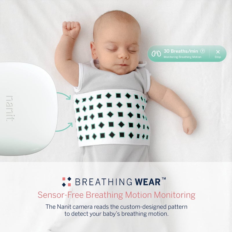 Nanit Breathing Wear Sleeping Bag, Size Medium, 6-12 Months, Pebble Grey - Image 2