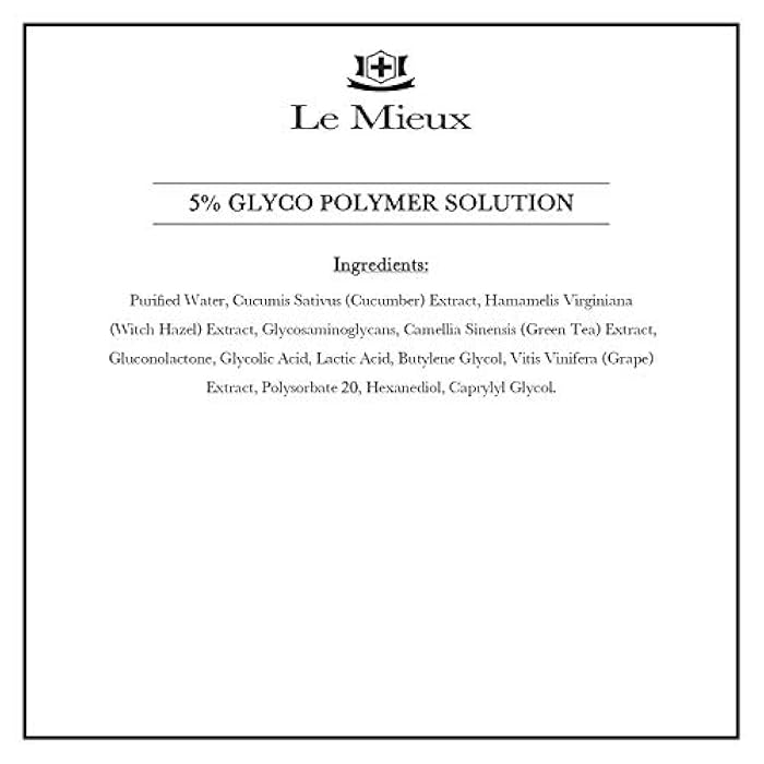 Le Mieux 5% Glyco Polymer Solution - Glycolic & Lactic Acid Micro Peel Serum, Exfoliator for Uneven Skin Texture, Peeling Solution for Face (0.5 oz / 15 ml) - Image 3