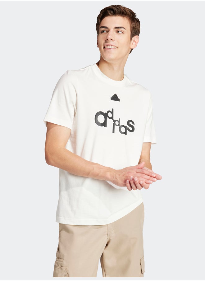 Adidas - Graphic Print Fleece T-Shirt - Image 1