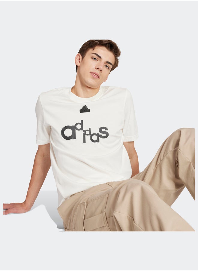 Adidas - Graphic Print Fleece T-Shirt - Image 1