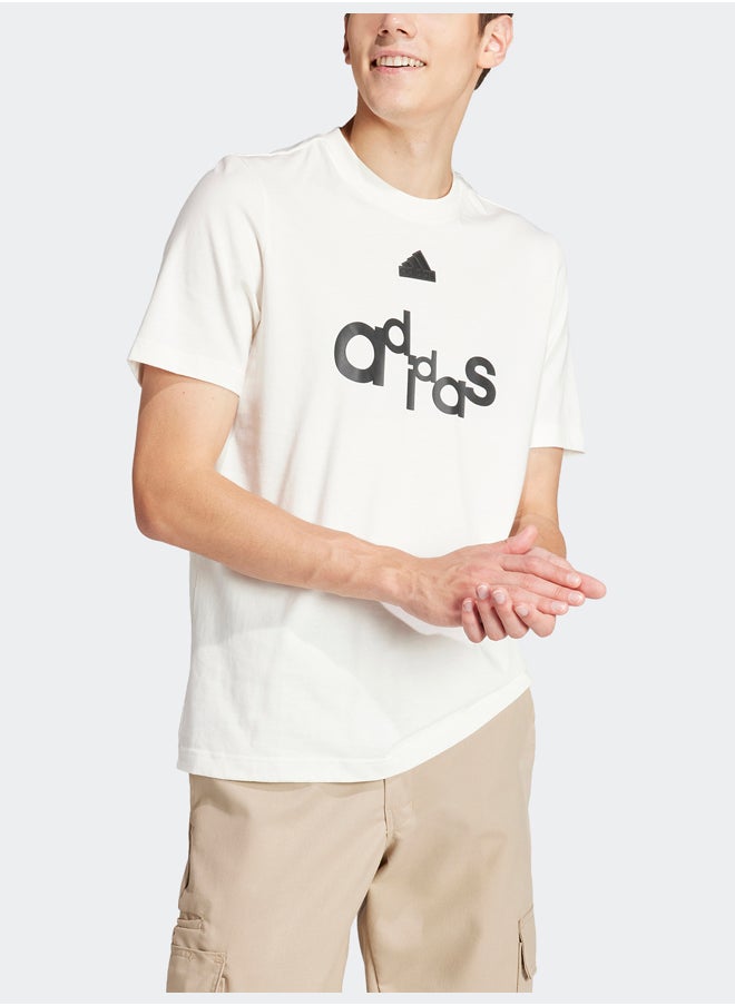 Adidas - Graphic Print Fleece T-Shirt - Image 1