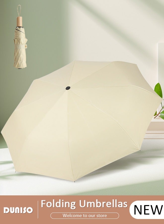 DUNISO Windproof Compact Travel Umbrella UV Resistant,Folding Umbrella Sun Protection,Small Lightweight Portable with Storage Box,Auto Open & Close Compact Umbrella for Rain&Sun, Men and Women - Image 1