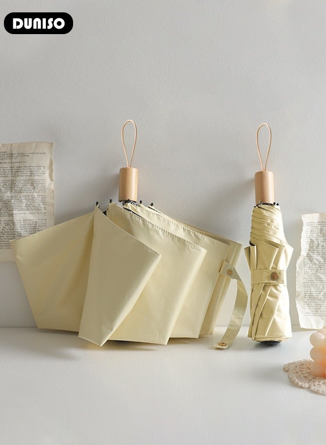 DUNISO Windproof Compact Travel Umbrella UV Resistant,Folding Umbrella Sun Protection,Small Lightweight Portable with Storage Box,Auto Open & Close Compact Umbrella for Rain&Sun, Men and Women - Image 2