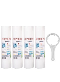 Super Pro Pure Water Filters,Sediment Water Filter Cartridge 5 Micron Under-Sink Replacement Cartridge Universal 10 inch RO System, desalination domestic device wrench filter tool 3 stage water filter part  - Image 1