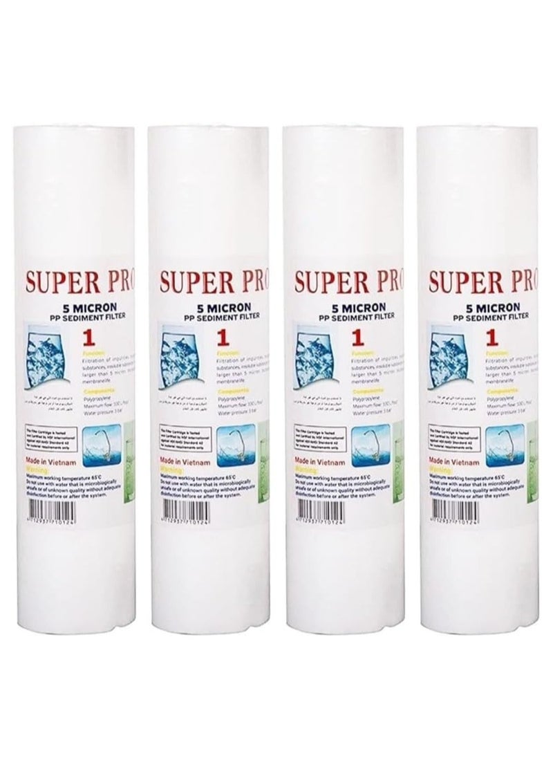 Super Pro Pure Water Filters,Sediment Water Filter Cartridge 5 Micron Under-Sink Replacement Cartridge Universal 10 inch RO System, desalination domestic device wrench filter tool 3 stage water filter part  - Image 2
