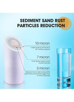 Super Pro Pure Water Filters,Sediment Water Filter Cartridge 5 Micron Under-Sink Replacement Cartridge Universal 10 inch RO System, desalination domestic device wrench filter tool 3 stage water filter part  - Image 3