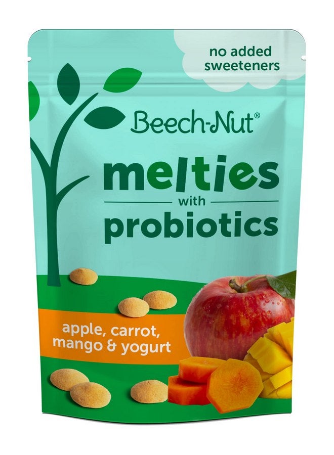 Beech-Nut Probiotic Melties Apple Carrot Mango Yogurt Melts Baby & Toddler Snack, 1oz Bag - Image 1